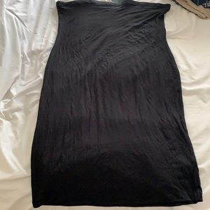 Black strapless dress